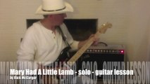 Guitar Lesson: Stevie Ray Vaughan - Mary Had A Little Lamb - solo with tab