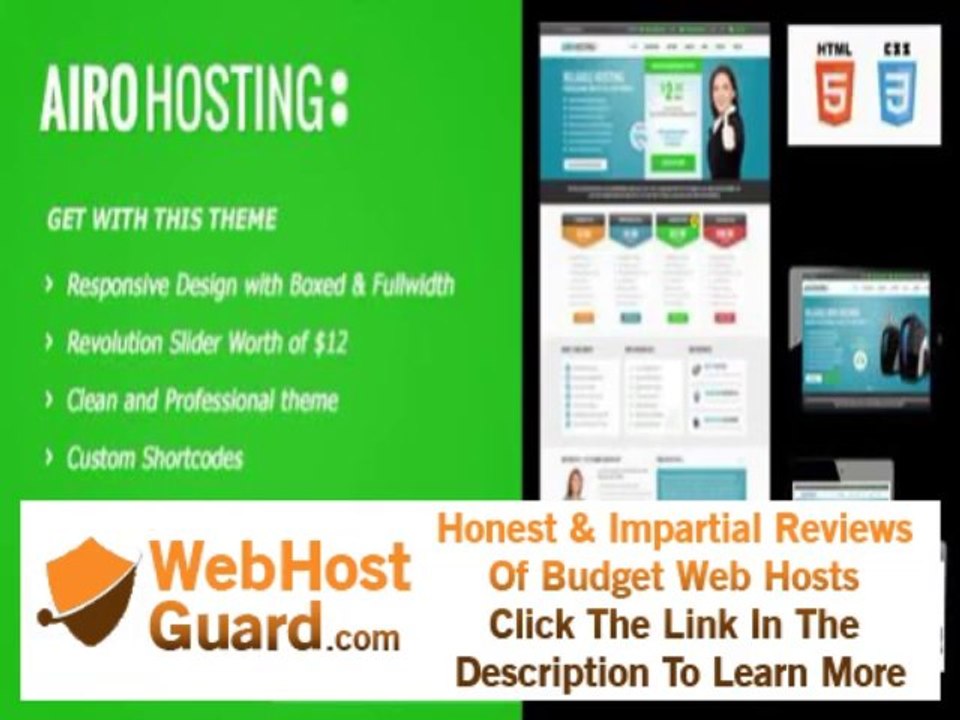 Preview Airo Hosting - Responsive Hosting Theme Site Templates - Technology Template Download