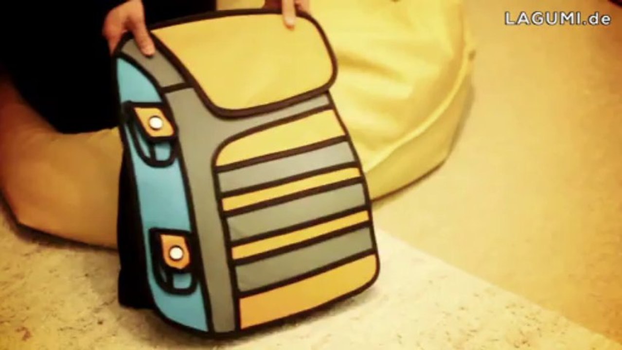 Comic Rucksack | 2D Bag | Cartoon Tasche | http://lagumi.de