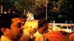 People dancing while taking Durga Idol for immersion: Kolkata Durga puja