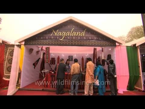 Visitors having a look at the Nagaland stall: North East Fest, Delhi