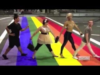 Sydney gay pride rainbow crossing demolition draws colorful protests