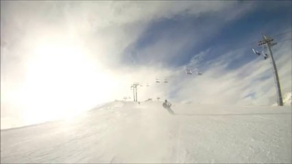 ski fevrier la Giettaz. Hors piste. Go Pro