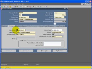 AR 4.1 Entering Receipts