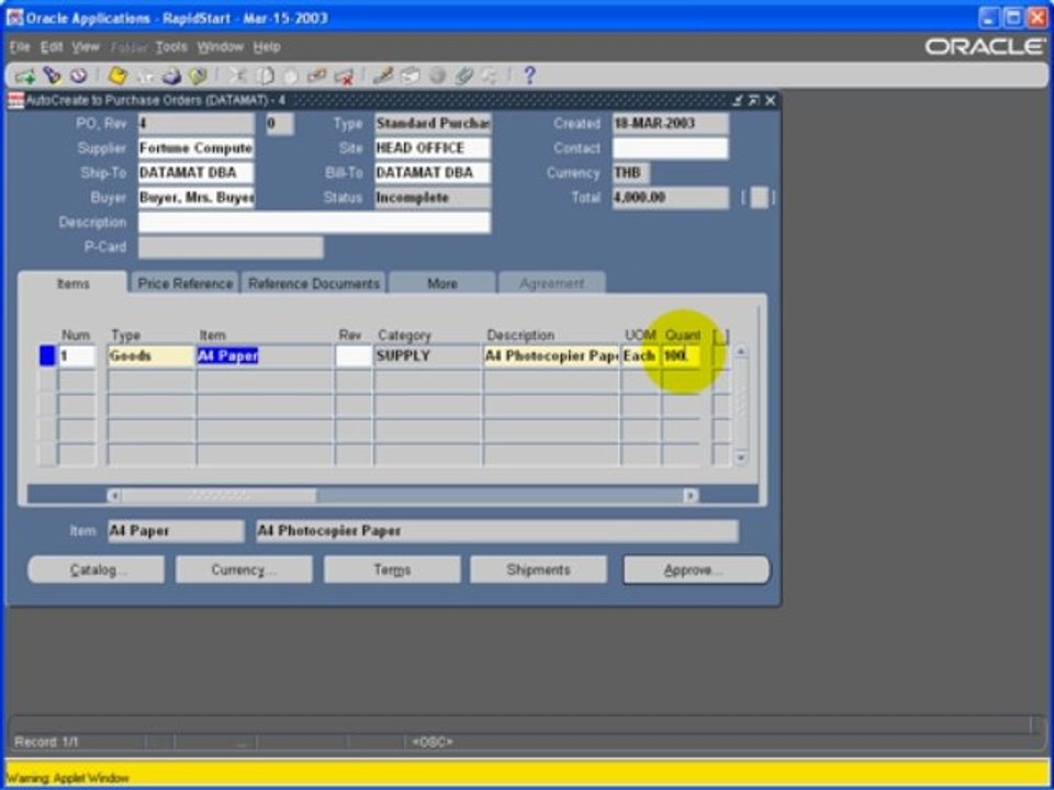 PO 4.1 AutoCreate and Maintain PO