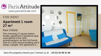 Studio Apartment for rent - Maison de la Radio, Paris - Ref. 8136