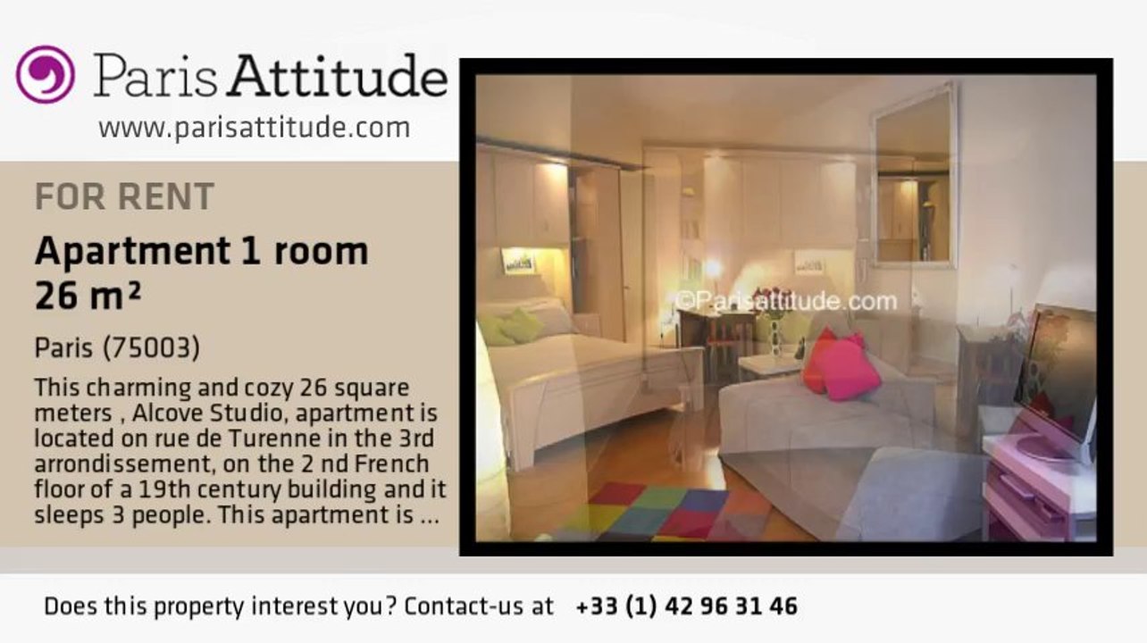 Alcove Studio Apartment for rent - Temple, Paris - Ref. 2586