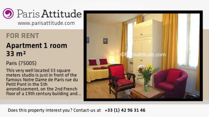 Studio Apartment for rent - Quartier Latin/St Michel, Paris - Ref. 550