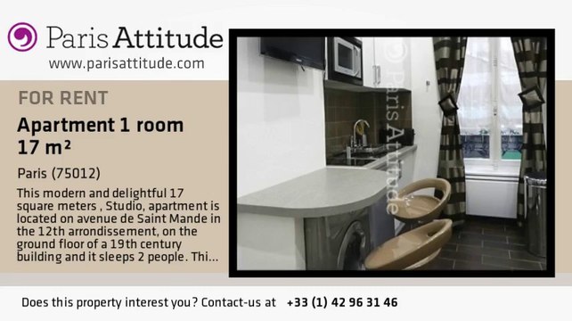 Studio Apartment for rent - Porte de Vincennes, Paris - Ref. 8139