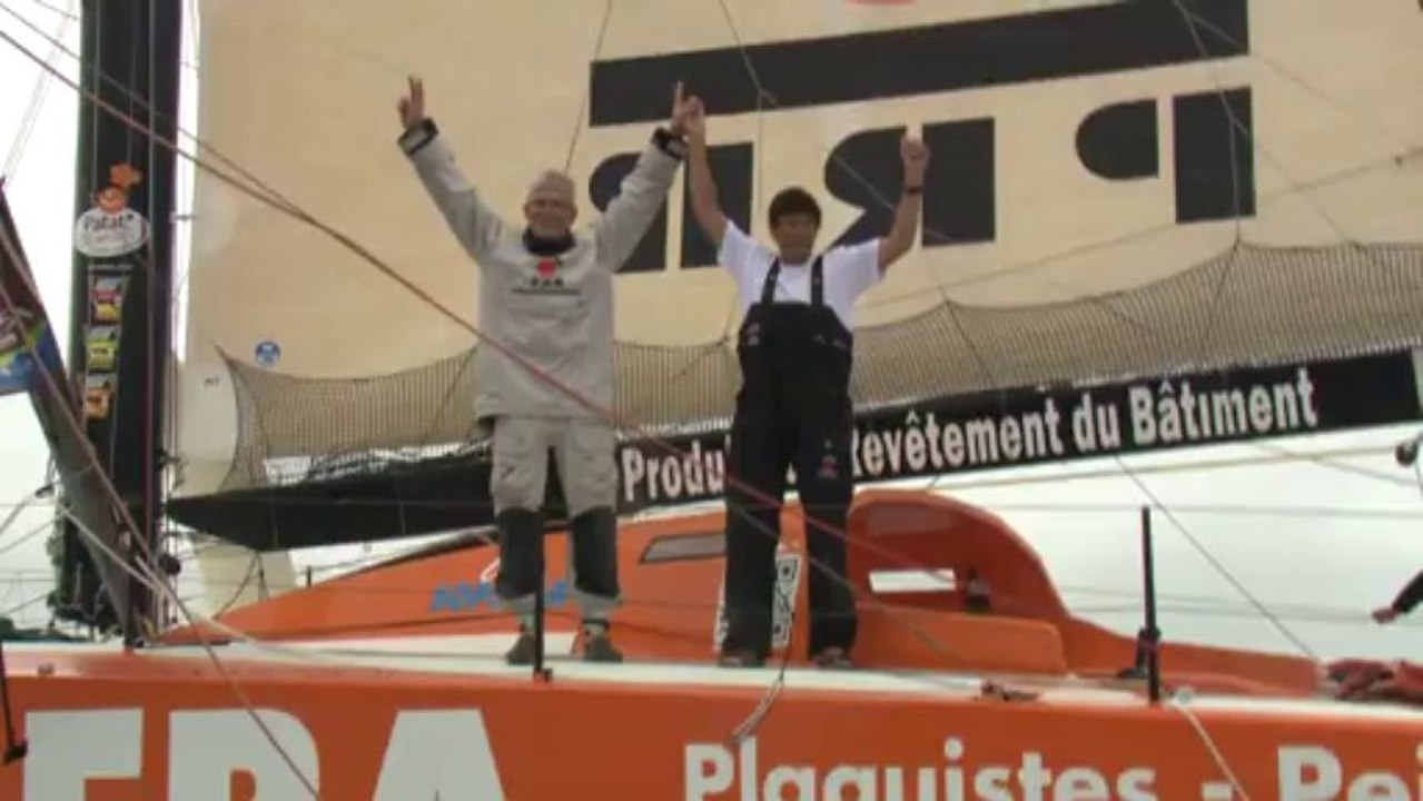 IMOCA : passage de ligne PRB vainqueur à Itajaï - Transat Jacques Vabre 2013
