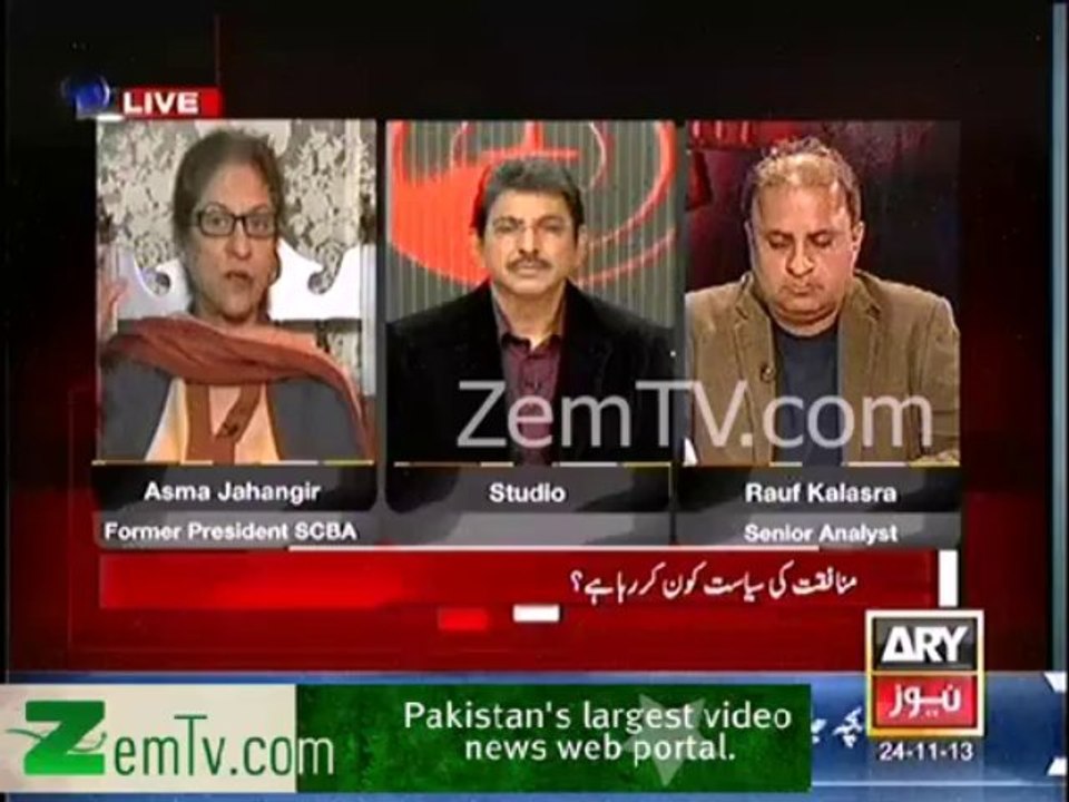Aasma Jahangir Calls Imran Khan as Opportunist' & PTI as TTP Political Wing