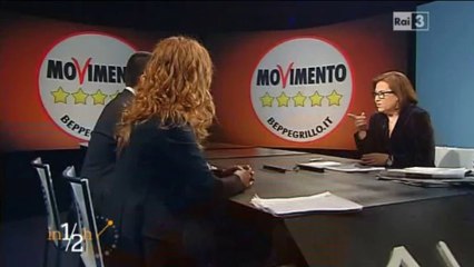Luigi di Maio e Paola Taverna ospiti di Lucia Annunziata  In 1/2 ora 24 Nov 2013" 1/3
