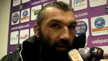 Rugby ProD2 - Sébastien Chabal réagit après USB - LOU