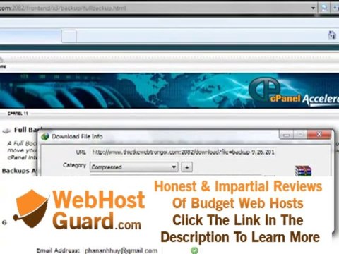 Hướng dẫn backup website, tạo email trong Hosting Linux Cpanel 11 Học Thiết kế web