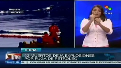Mueren 52 personas en China por explosiones en oleoducto
