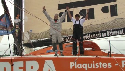 Arrivées des 3 premiers IMOCA - Transat Jacques Vabre 2013