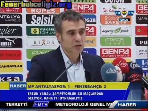 Antalyaspor 1 - 2 Fenerbahçe - Ersun Yanal - Basın Toplantısı 24.11.2013
