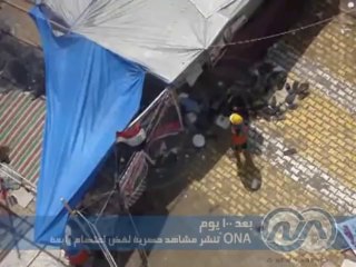 بعد 100 يوم وكالة اونا تنشر مشاهد حصرية لفض أعتصام رأبعة العدوية