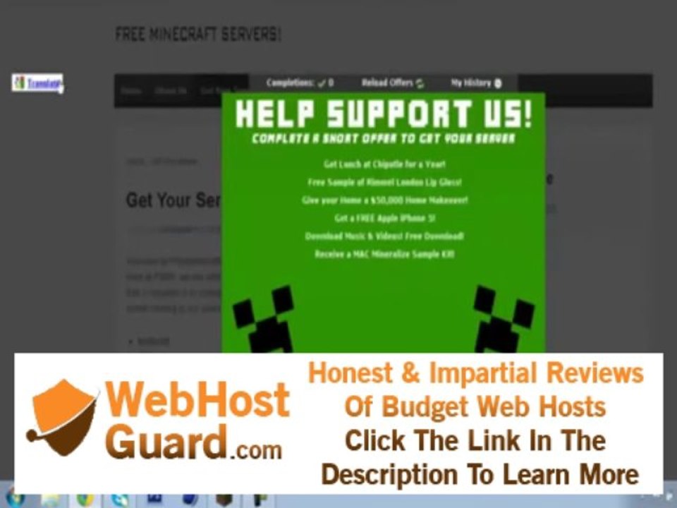 100% Free Minecraft Server Hosting