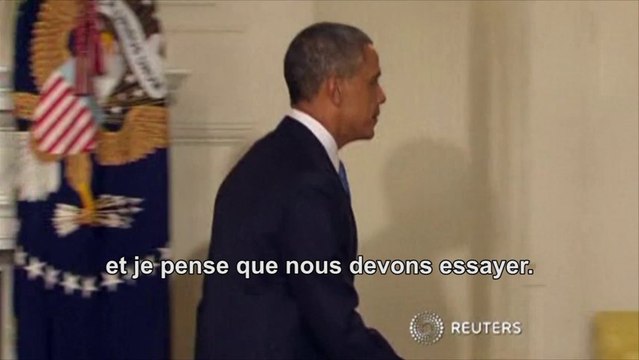 Obama : Nous devons essayer la solution pacifique