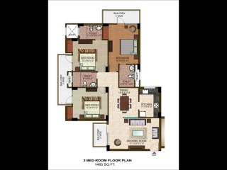 Ramprastha The View [1485 SQFT 3 Bedroom Apartment] 8800654747