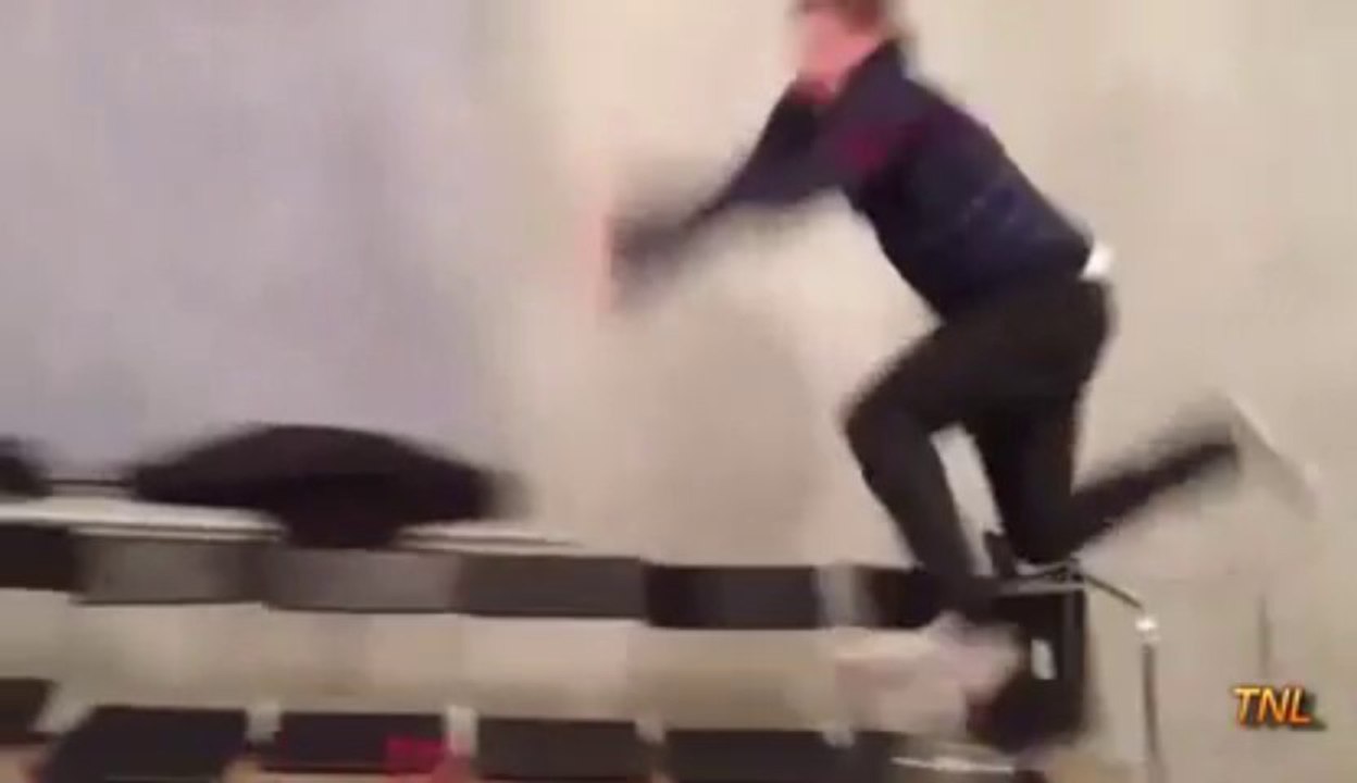Dumbest Teen EVER - Jump on chairs... Break a leg!