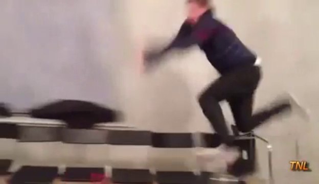 Dumbest Teen EVER - Jump on chairs... Break a leg!