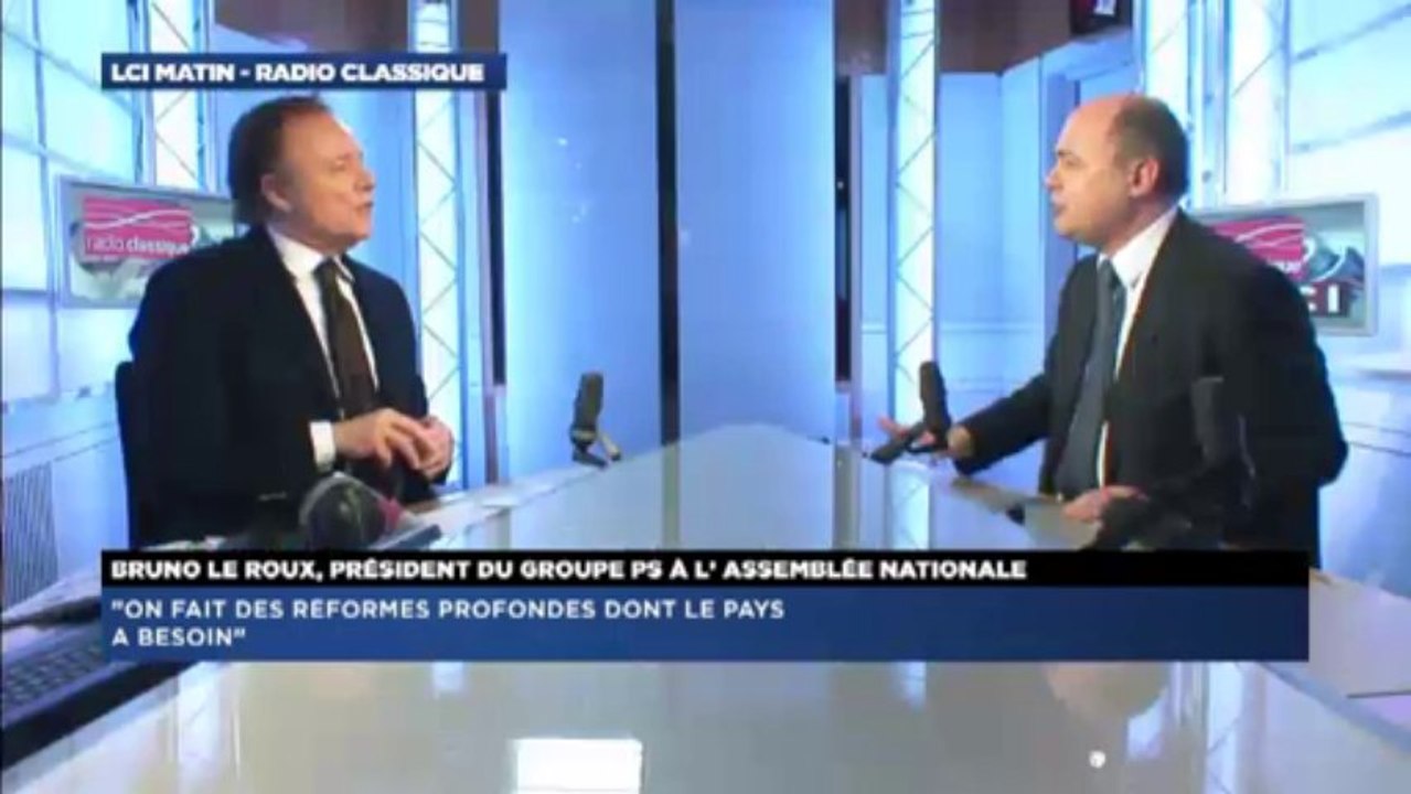 Bruno Le Roux, invité politique de Guillaume Durand avec LCI