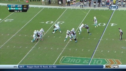 Panthers defense, sack, 10-yd loss