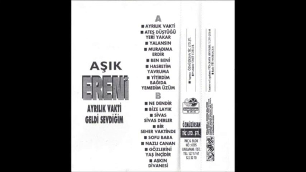 Aşık Ereni - Nazlı Yarim Gelecek