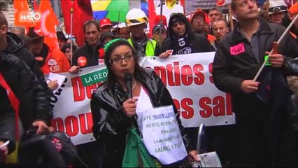 Des images de la manifestation des salariés de la Redoute
