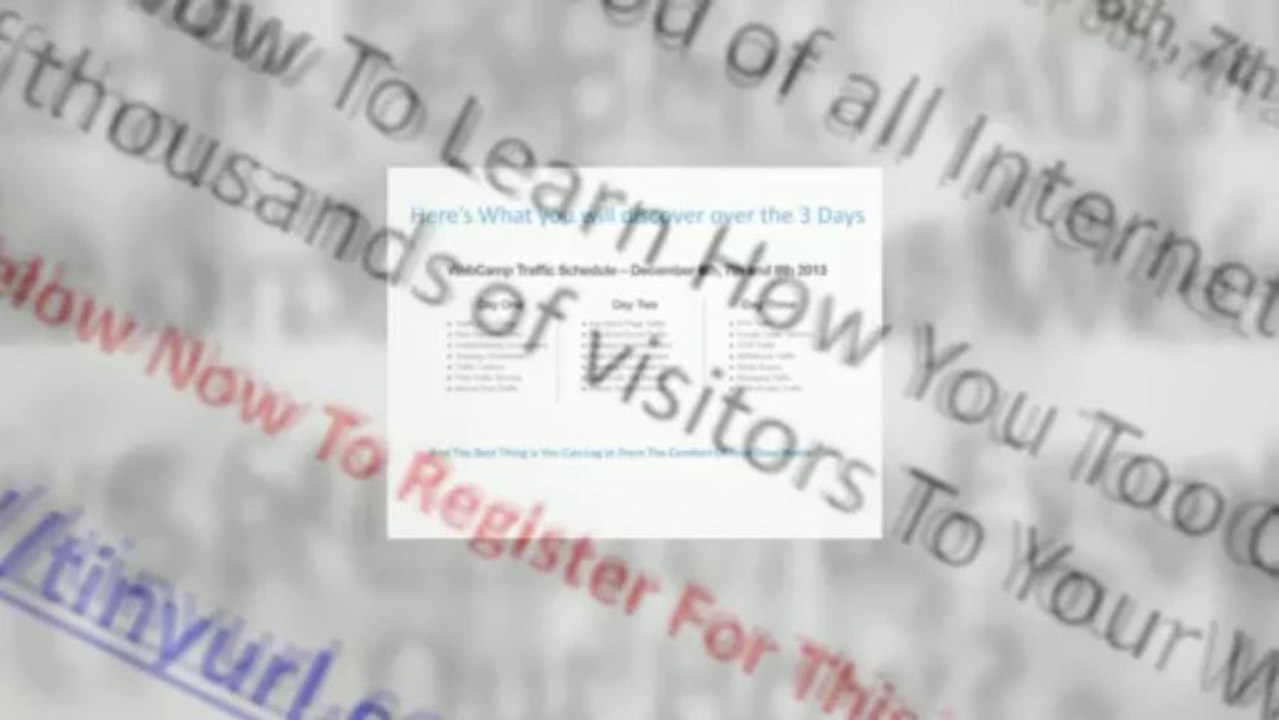 Website Traffic Training FREE Webcamp