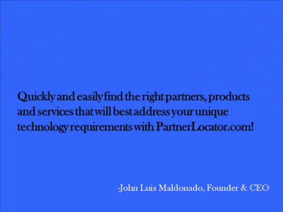 Partner Locator - Information technology vendors directory