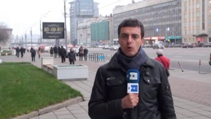 Informe a cámara: Lanzan gases lacrimógenos en una manifestación contra el Gobierno ucraniano