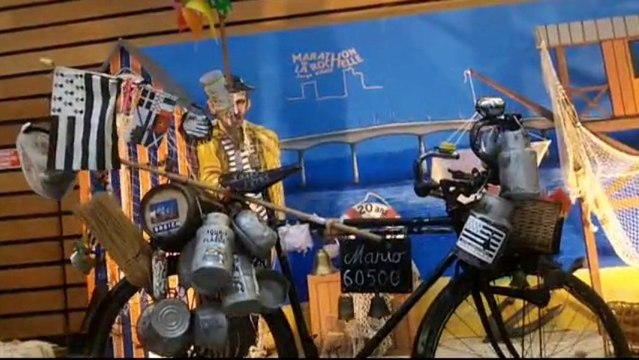 Marathon de la Rochelle 2013 avec MARIO ET SON PETIT VÉLO ( REPORTAGE