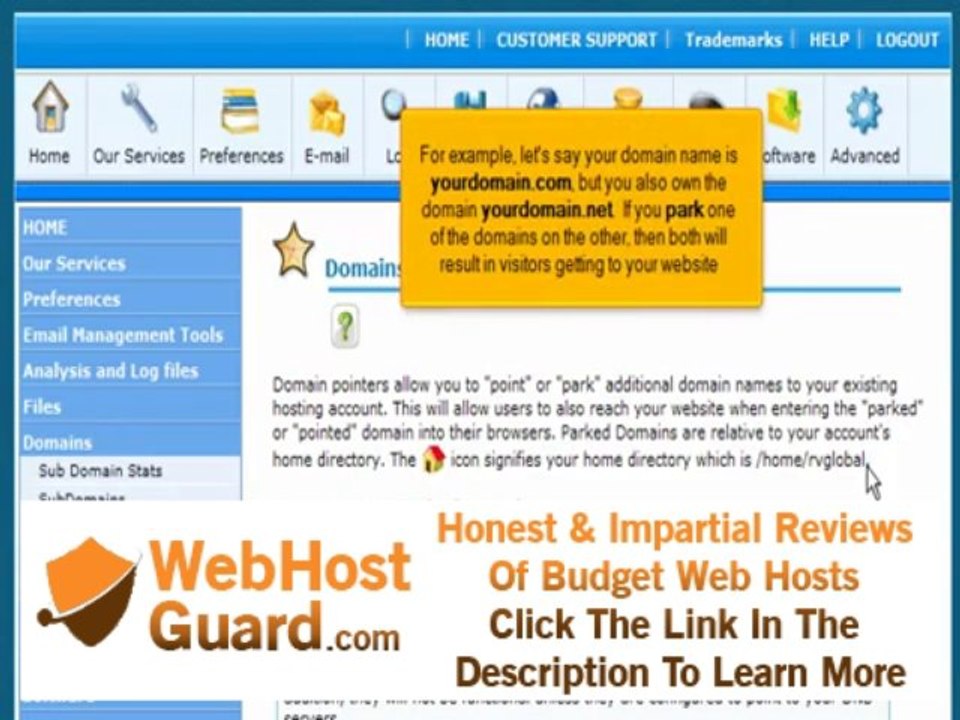 NextGen Web Hosting Tutorials: How to park a domain in cPanel