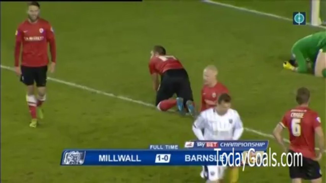 Millwall 1-0 Barnsley Highlights 22.11.2013 - TodayGoals.com