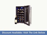 NewAir AW-181E Space Saver 18 Bottle Thermoelectric Wine Cooler, Stainless Steel