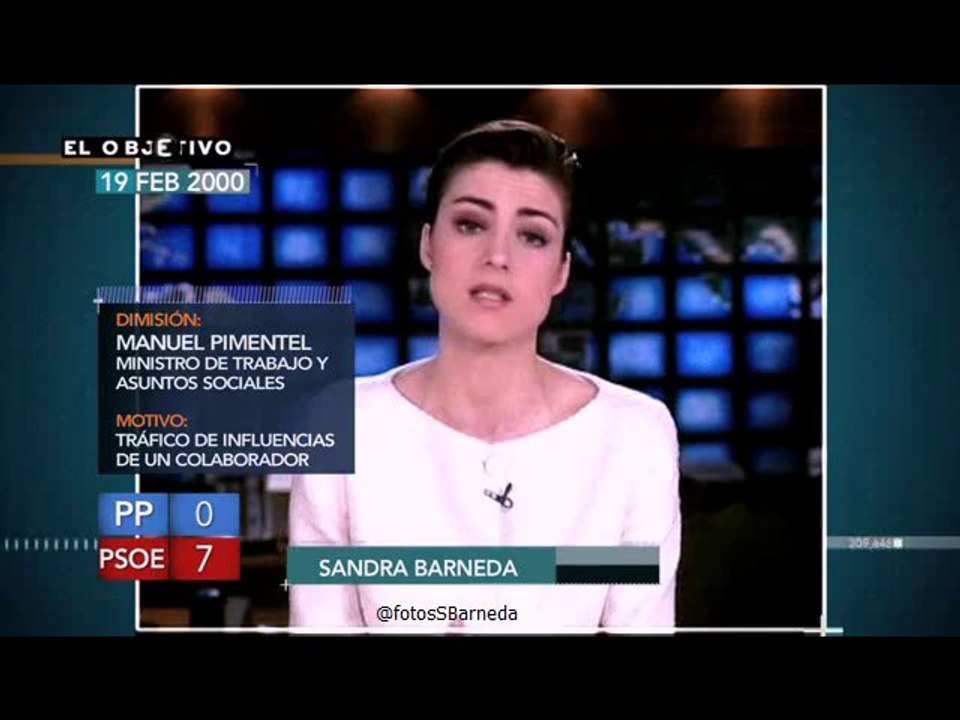 Sandra Barneda anuncia Dimision Pimentel A3Noticias 19/02/00