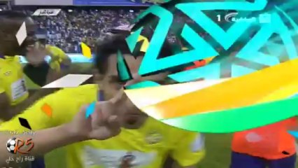 فرحة لاعبي النصر بعد الفوز على الهلال 2-1