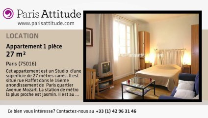 Appartement Studio à louer - Jasmin, Paris - Ref. 2611