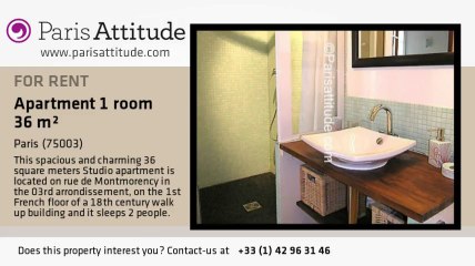 Studio Apartment for rent - Arts et Métier, Paris - Ref. 3678