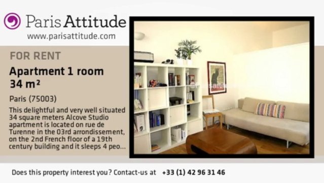 Alcove Studio Apartment for rent - Musée Picasso, Paris - Ref. 4459