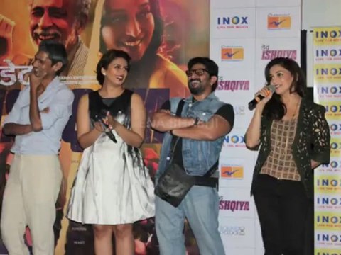 Madhuri Dixit, Huma Qureshi, Arshad Warsi at film DEDH ISHQIYA first look launch