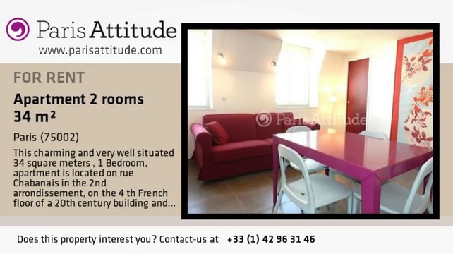 1 Bedroom Apartment for rent - Palais Royal, Paris - Ref. 8315