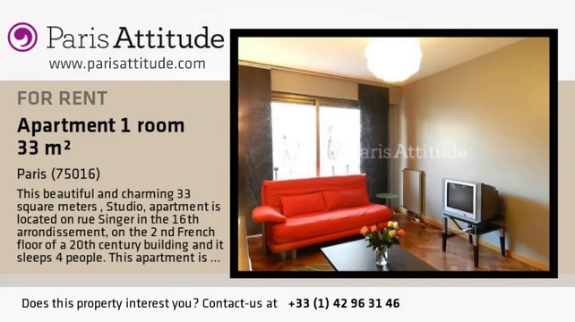 Studio Apartment for rent - La Muette, Paris - Ref. 8283