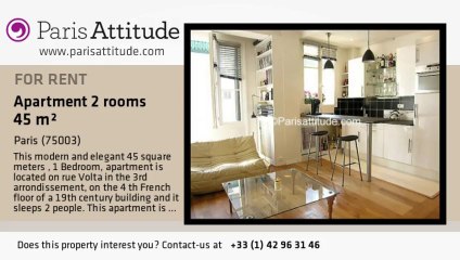 1 Bedroom Apartment for rent - Arts et Métier, Paris - Ref. 2091