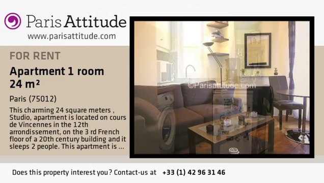 Studio Apartment for rent - Nation, Paris - Ref. 7168