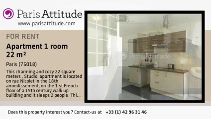 Studio Apartment for rent - Sacré Cœur, Paris - Ref. 8360