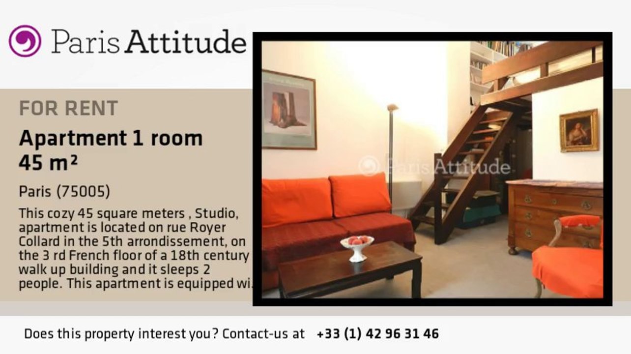 Alcove Studio Apartment for rent - Panthéon/Sorbonne, Paris - Ref. 8836